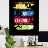 Volleyball-Spieler | Tough Quick Strong Poster (Heimbüro)