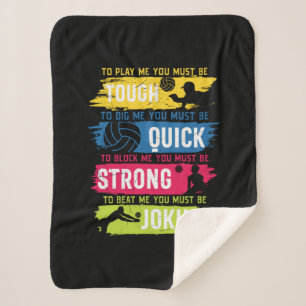 Volleyball-Spieler   Tough Quick Strong Sherpadecke