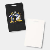 Volleyball-Spieler | Üben wie ein Champion Ausweis (Front & Back)