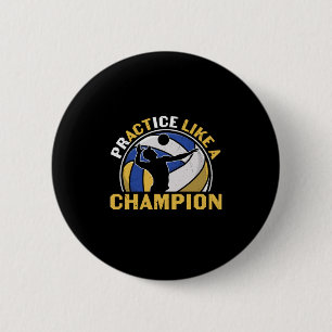 Volleyball-Spieler Üben wie ein Champion Button