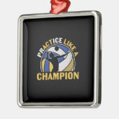Volleyball-Spieler | Üben wie ein Champion Ornament Aus Metall (Links)