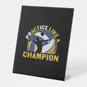 Volleyball-Spieler | Üben wie ein Champion Sockelschild (Vorderseite)