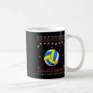 Volleyball Spieler Ugly Xmas Design Übereinstimmun Kaffeetasse
