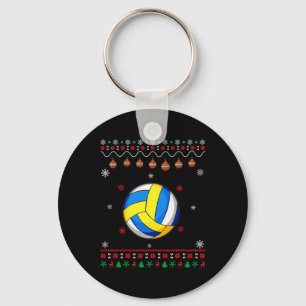 Volleyball Spieler Ugly Xmas Design Übereinstimmun Schlüsselanhänger