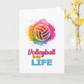 Volleyball Spieler Volleyball Beach Team Geschenki Karte (Gelbe Blume)