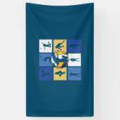 Volleyball-Spieler | Volleyball Circle Banner (Vertikal)