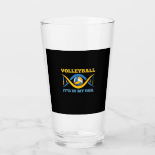Volleyball-Spieler   Volleyball in meiner DNA Glas