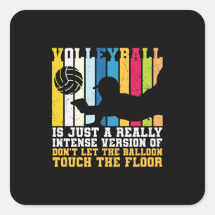 Volleyball-Spieler Volleyball ist nur ein echtes Quadratischer Aufkleber