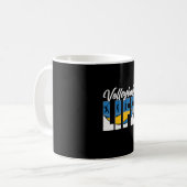 Volleyball-Spieler | Volleyball Kaffeetasse (Vorderseite Links)