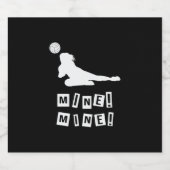 Volleyball-Spieler | Volleyball Mine Bierflaschenetikett (Einzelnes Label)