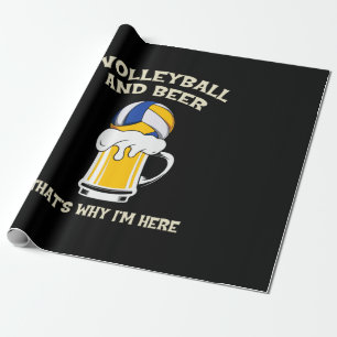 Volleyball-Spieler Volleyball und Bier Geschenkpapier