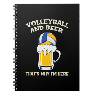 Volleyball-Spieler   Volleyball und Bier Notizblock