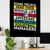 Volleyball-Spieler | Volleyballmanager Poster (Heimbüro)