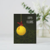 Volleyball-Spieler Weihnachtskarten Feiertagspostkarte (Stehend Vorderseite)