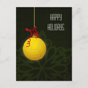 Volleyball-Spieler Weihnachtskarten Feiertagspostkarte