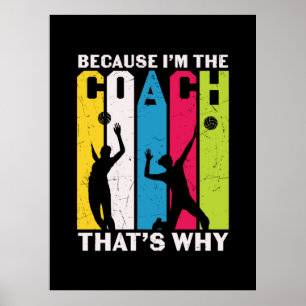 Volleyball-Spieler   Weil ich Trainer bin Poster