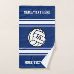 Volleyball-Spielernummer Team Name Ihre Teamfarbe Handtuch<br><div class="desc">Überraschen Sie Ihren Volleyballspieler mit diesem coolen personalisierten Handtuch. Fügen Sie den Namen, die Nummer, den Teamnamen Ihres Spielers hinzu, und ändern Sie die Farben, um dem Team des Spielers zu entsprechen. Ein besonderes Ende der Saison, Senior Abschluss, Geburtstag oder Weihnachtsgeschenk. Um die Hintergrundfarbe zu ändern, klicken Sie auf Personalisieren/anpassen...</div>