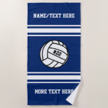 Volleyball-Spielernummer Team Name Ihre Teamfarbe Strandtuch<br><div class="desc">Überraschen Sie Ihren Volleyballspieler mit diesem coolen personalisierten Badetuch. Fügen Sie den Namen, die Nummer, den Teamnamen Ihres Spielers hinzu, und ändern Sie die Farben, um dem Team des Spielers zu entsprechen. Ein besonderes Ende der Saison, Senior Abschluss, Geburtstag oder Weihnachtsgeschenk. Um die Hintergrundfarbe zu ändern, klicken Sie auf Personalisieren/anpassen...</div>