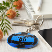 Volleyball Spieler's Name Year Team Black Blue Schlüsselanhänger (Seite)