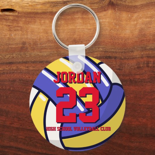 Volleyball Spielerteam Schlüsselanhänger (Vorderseite)