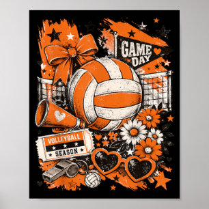 Volleyball-Spieltag Mädchen Volleyball-Mama Lila Poster