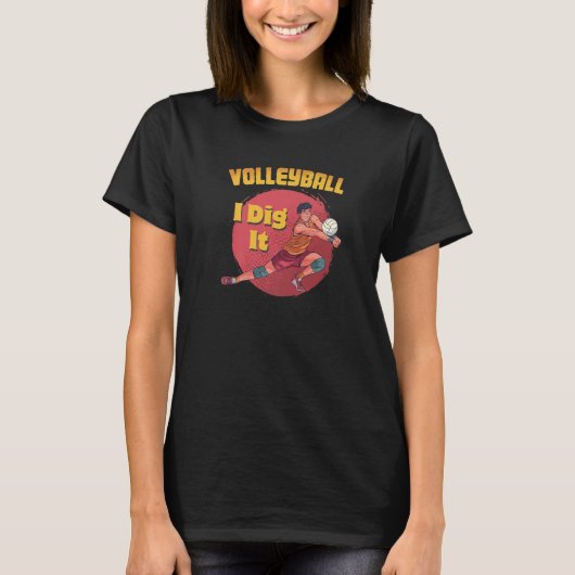 Volleyball Spike Player Coach  Sports Saying T-Shirt (Vorderseite)