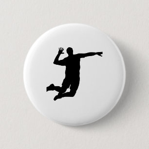 Volleyball-Spitzen-Silhouette Button