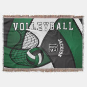 Volleyball Sport Ball in Dunkelgrün, Weiß und Schw Decke (Vorderseite)