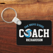 Volleyball Sport Coach - Baby Blue Schlüsselanhänger (Rückseite)