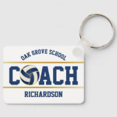 Volleyball Sport Coach Dark Blue Schlüsselanhänger (Vorderseite)