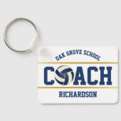 Volleyball Sport Coach Dark Blue Schlüsselanhänger (Rückseite)