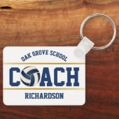 Volleyball Sport Coach Dark Blue Schlüsselanhänger (Vorderseite)