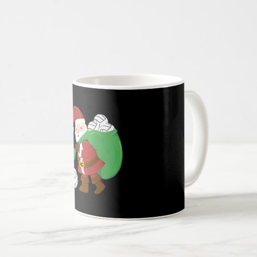 Volleyball Sport Fan Spieler Weihnachten Weihnacht Kaffeetasse (VorderseiteRechts)