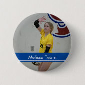 Volleyball Sport Foto Button (Vorderseite)