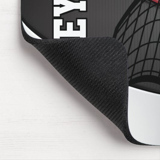 Volleyball 🏐 Sport in dunkelrot, weiß und schwarz Mousepad (Ecke)