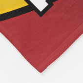 Volleyball 🏐 Sport in Maroon Red, Gold & Black Fleecedecke (Ecke)