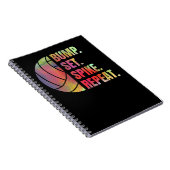 Volleyball Sport Lover Bump Set Spike Wiederholung Notizblock (Rechte Seite)