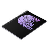 Volleyball Sport Lover Bump Set Spike Wiederholung Notizblock (Linke Seite)