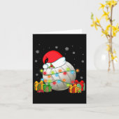 Volleyball Sport Weihnachten Weihnachtsmannmütze W Karte (Gelbe Blume)