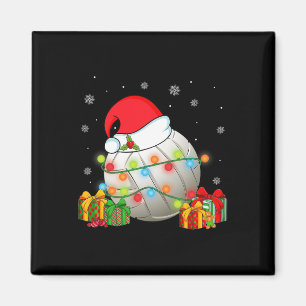 Volleyball Sport Weihnachten Weihnachtsmannmütze W Magnet