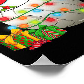 Volleyball Sport Weihnachten Weihnachtsmannmütze W Poster (Ecke)