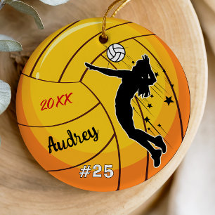 Volleyball-Sportlerin Keramik Ornament