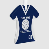 Volleyball Sports Jersey Blue mit Foto Ornament (Vorderseite)