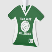 Volleyball Sports Jersey Green mit Foto Ornament (Vorderseite)