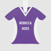 Volleyball Sports Jersey Lila Ornament (Rückseite)