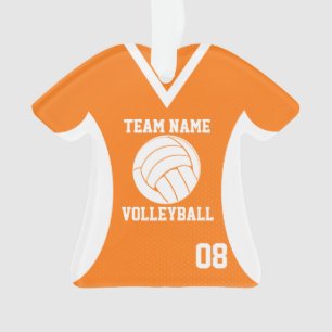 Volleyball Sports Jersey Orange mit Foto Ornament