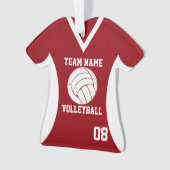 Volleyball Sports Jersey Red mit Foto Ornament (Vorderseite)