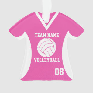 Volleyball Sports Jersey Rosa mit Foto Ornament