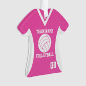 Volleyball Sports Jersey Rosa mit Foto Ornament (Vorderseite)