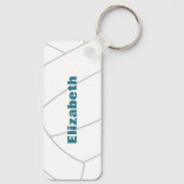 Volleyball-Sportteam-Geschenke unter 10 aquamarine Schlüsselanhänger (Rückseite)